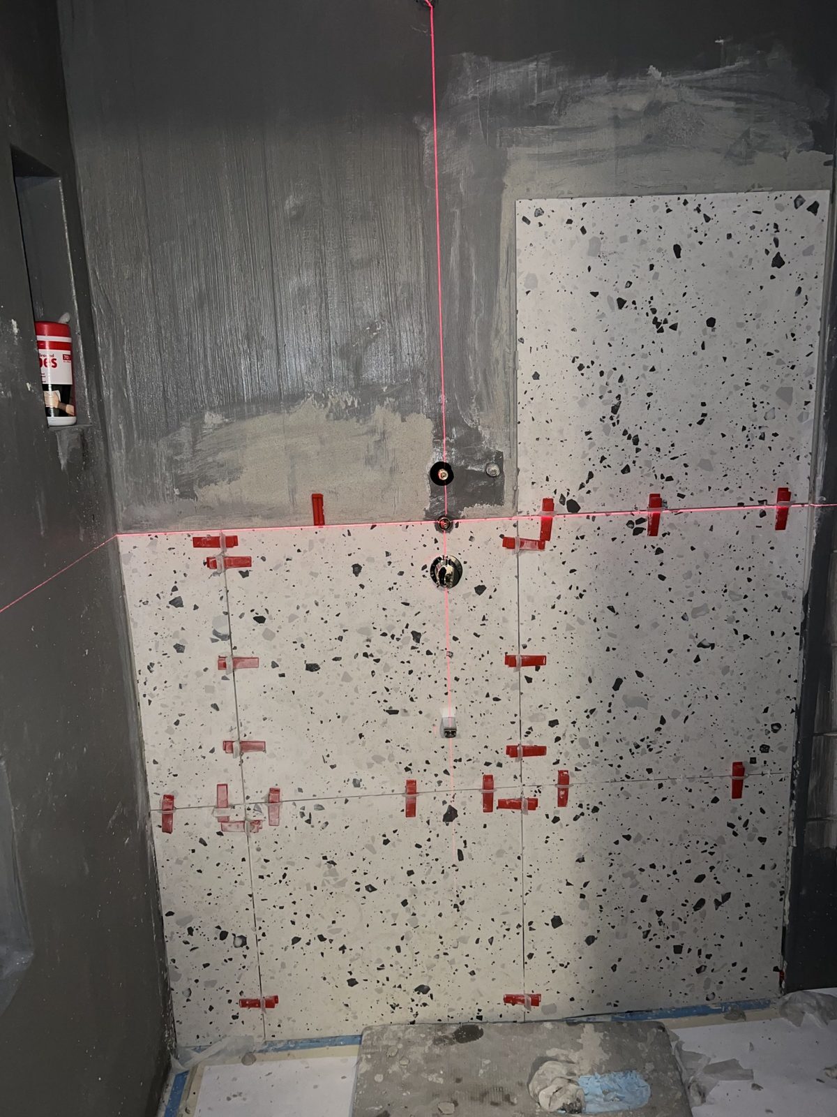 Terrazzoflis satt etter laser